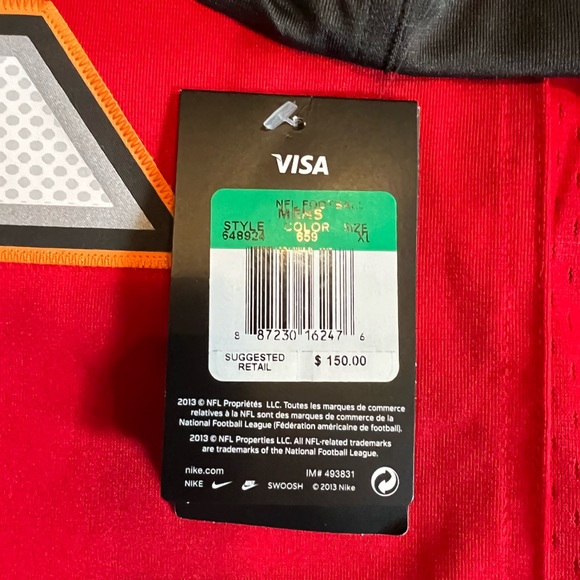 tampa bay buccaneers doug martin jersey, size xl, still has tags on - Picture 4 of 4